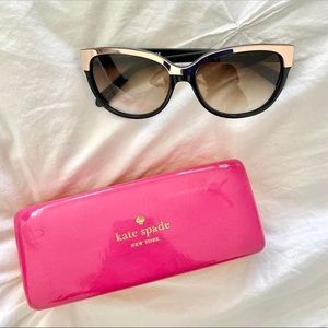 Black & Gold Kate Spade “Brigit” Cateye Sunglasses
